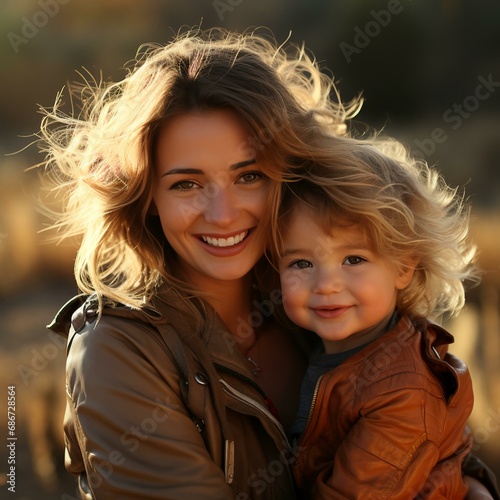 mom and child posing for a photo, street photo shoot