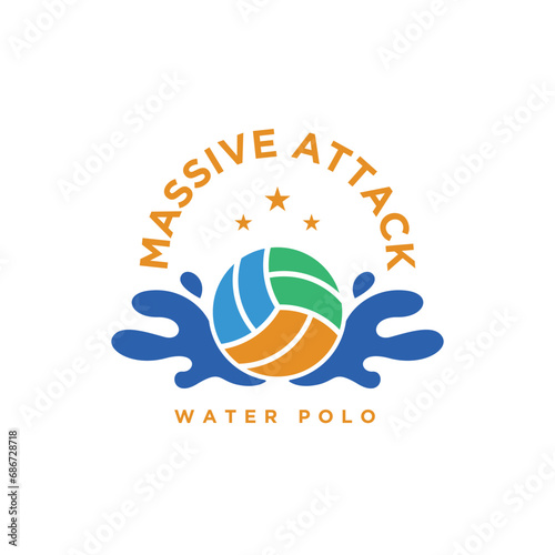 Massive attack water polo sport logo