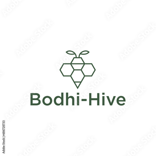 Bodhi hive, honey farmer logo