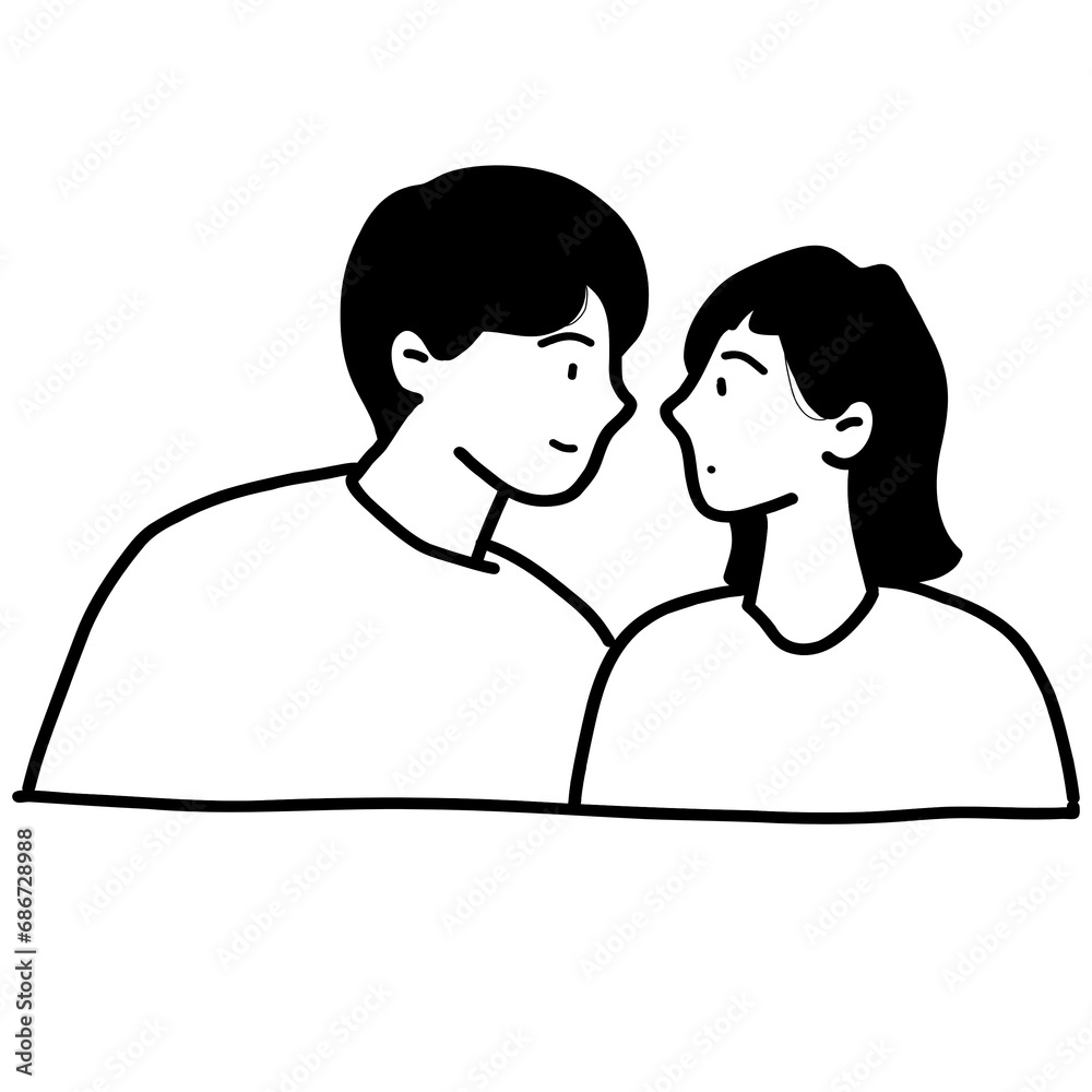 illustration of a couple