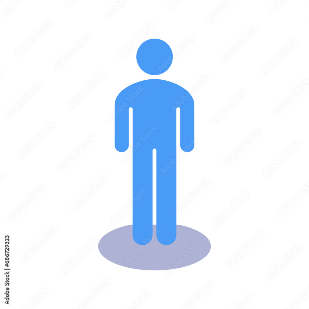 Person in circle, Street view outline icon, line vector sign, vector illustration on white background Person in circle, Street view outline icon, line vector sign, vector illustration on white background