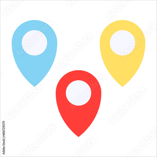 Pin icon. Location icon vector. destination icon. map pin, vector illustration on white background