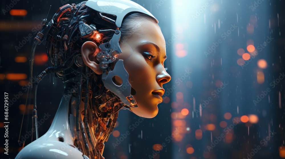 Artificial Intelligence robots of next generation. Generative AI