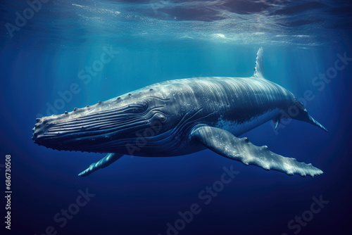 Humpback blue whale © Veniamin Kraskov