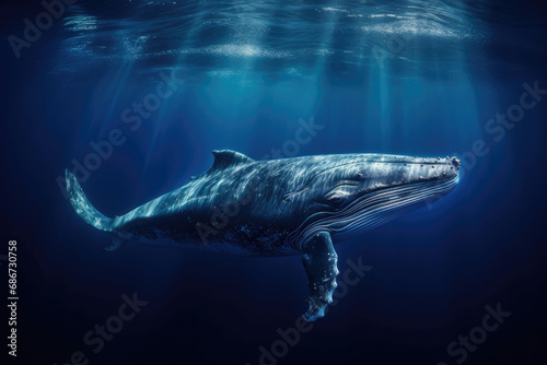 Humpback blue whale © Veniamin Kraskov