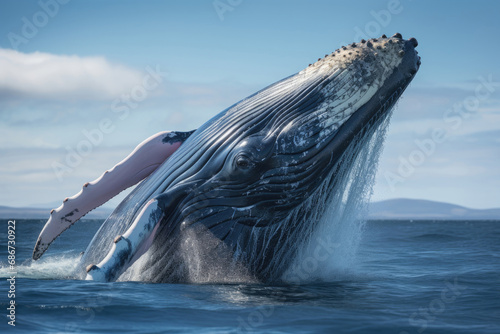 Humpback blue whale