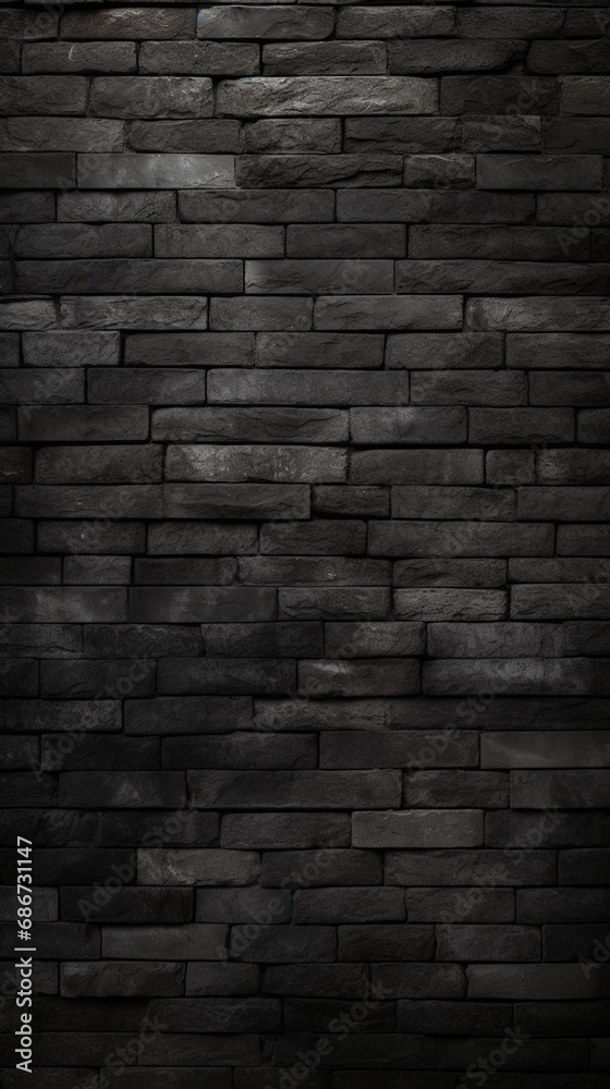 black brick wall stock photo, clean minimalist lines, minimalist designs created with Generative Ai