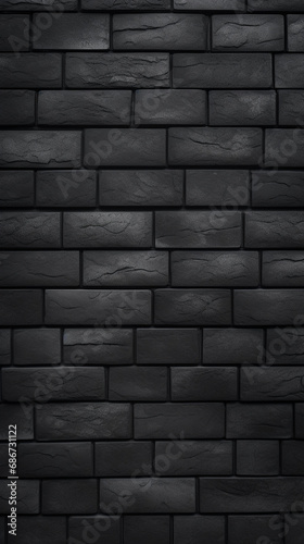 black brick wall stock photo  clean minimalist lines  minimalist designs created with Generative Ai