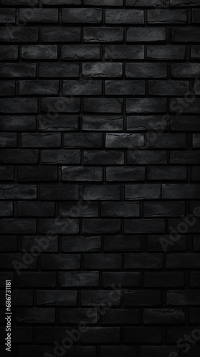 black brick wall stock photo  clean minimalist lines  minimalist designs created with Generative Ai