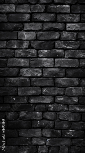 black brick wall stock photo, clean minimalist lines, minimalist designs created with Generative Ai