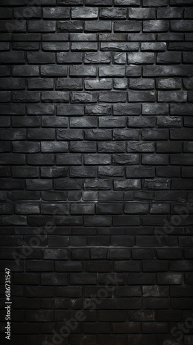 black brick wall stock photo  clean minimalist lines  minimalist designs created with Generative Ai