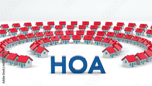 HOA Home Owner Association Animation Concept photo
