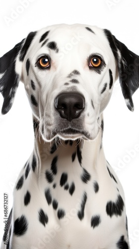 A close up of a dalmatian dog's face © Maria Starus