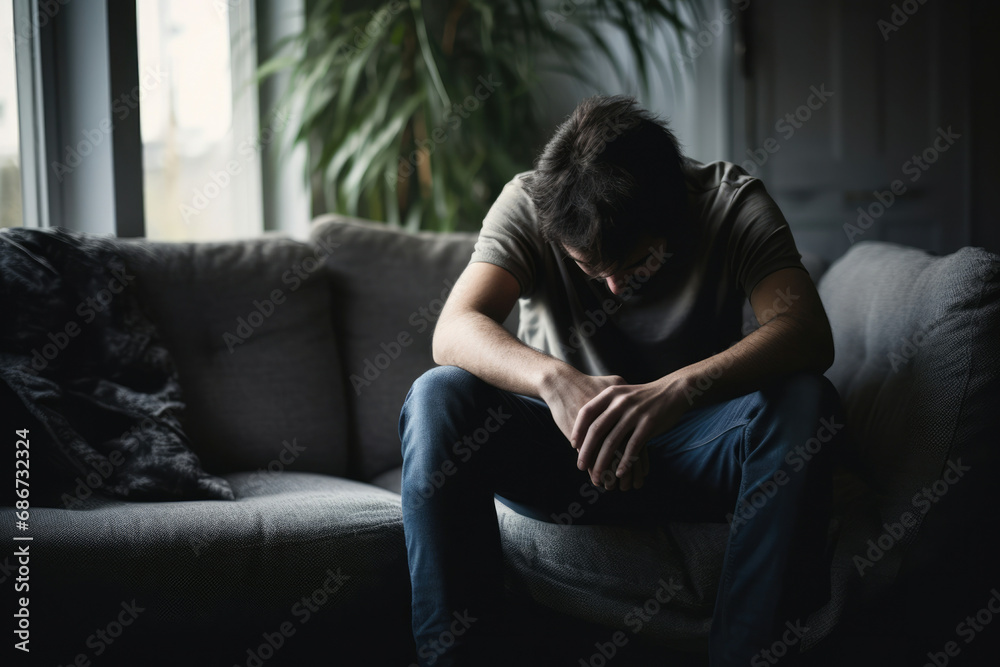 Man young alone sitting male depressed stress sad lonely problem pain unhappy loneliness Man young alone sitting male depressed stress sad lonely problem pain unhappy loneliness