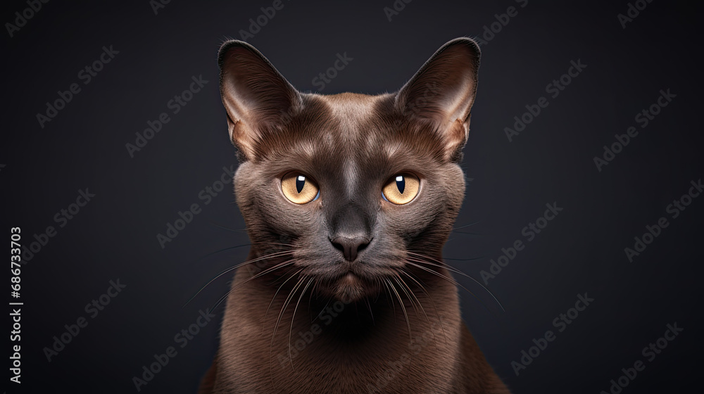 Cat on isolated background