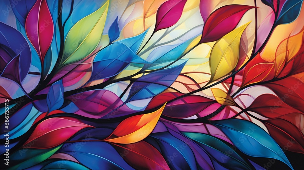 A kaleidoscope of vivid colors, creating a symphony of tones that dazzle the senses.