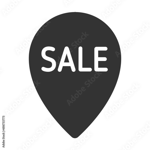 sale vector icon. sale button for black friday sales company. glyph icon for web and ui isolated on white background