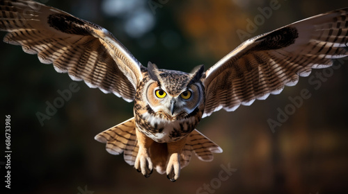 Long-eared Owl flying