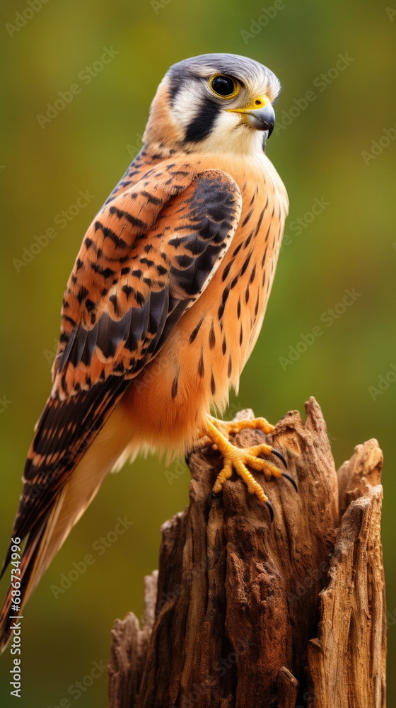 Portrait of a majestic American kestrel (Falco sparverius) close up Portrait of a majestic American kestrel (Falco sparverius) close up