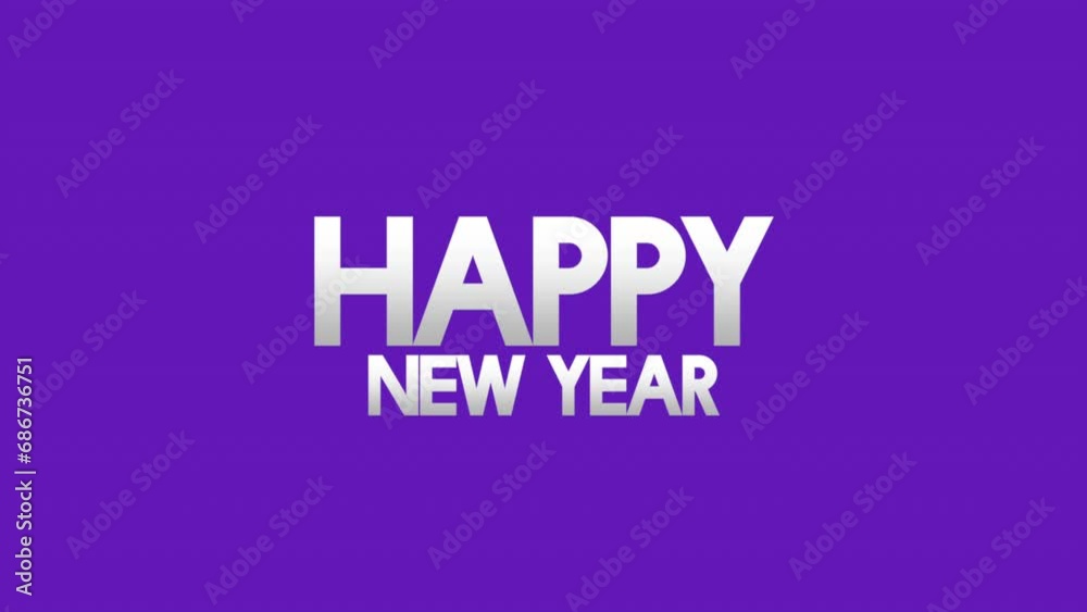 Modern Happy New Year text on purple gradient, motion abstract winter holidays, minimalism and promo style background Modern Happy New Year text on purple gradient, motion abstract winter holidays, minimalism and promo style background