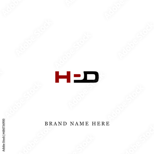 HPD logo. H P D design. White HPD letter. HPD, H P D letter logo design. Initial letter HPD linked circle uppercase monogram logo. H P D letter logo vector design. 
