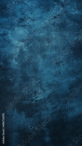 background image of texture plaster on the wall in dark blue black tones in grunge style created with Generative Ai