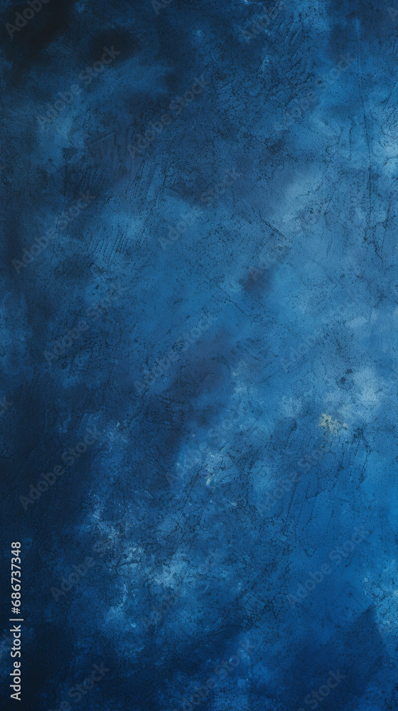 background image of texture plaster on the wall in dark blue black tones in grunge style created with Generative Ai