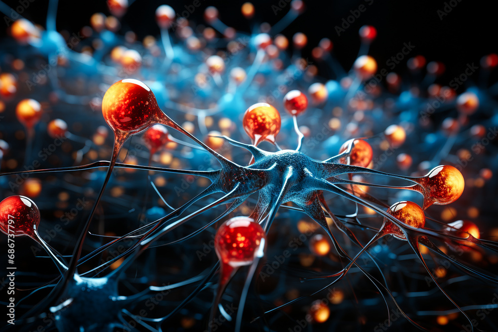 graphical representation of the neural network in the human brain. AI ...