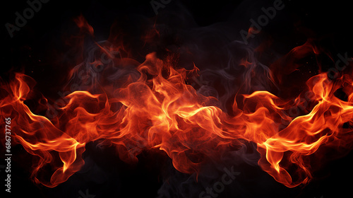 Mesmerizing Abstract Fire Image: A Beautiful Nighttime Blaze Illuminating the Dark - Creative Background with Glowing Flames, Radiant Heat, and Intense Energy for Artistic Designs.