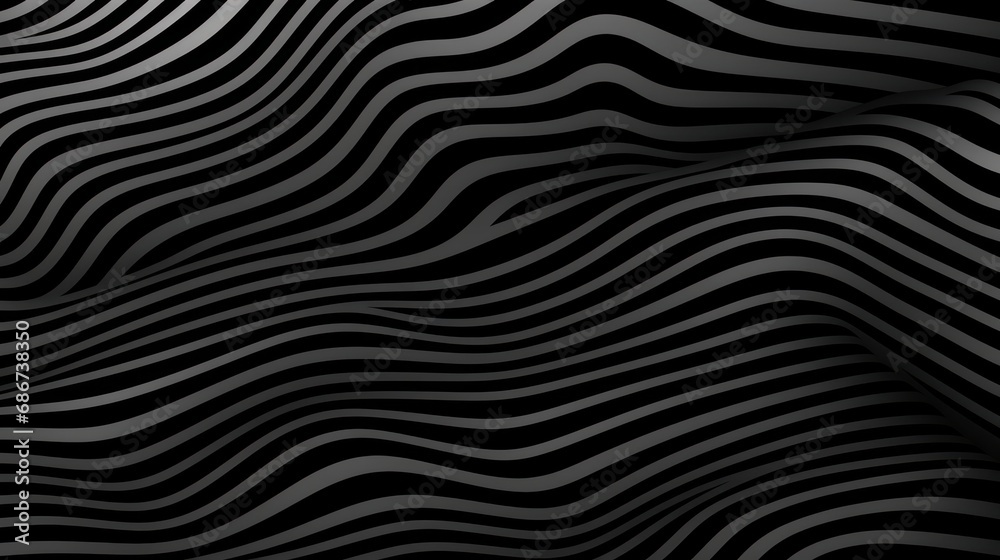 Wavy black and gray lines forming a solid three-dimensional texture