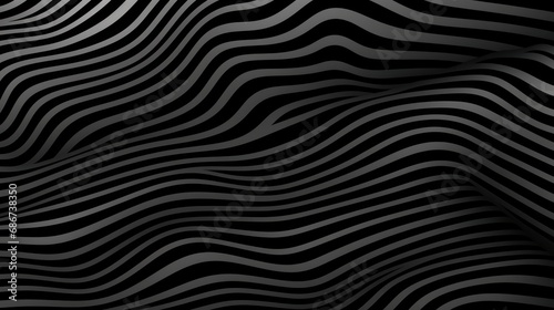 Wavy black and gray lines forming a solid three-dimensional texture © Marco