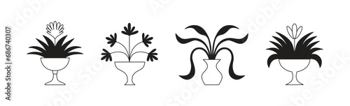 Vector illustration in simple linear  style - logo design template and graphic element for posters, prints, posts for social media..