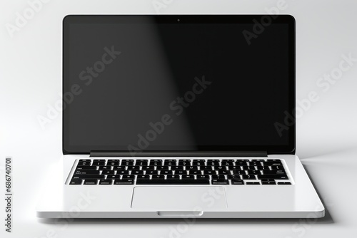 Laptop with modern frameless design, generative ai