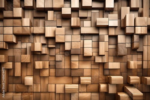 grunge wood panels 3d render