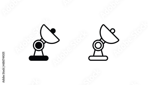 Setallite icon design with white background stock illustration