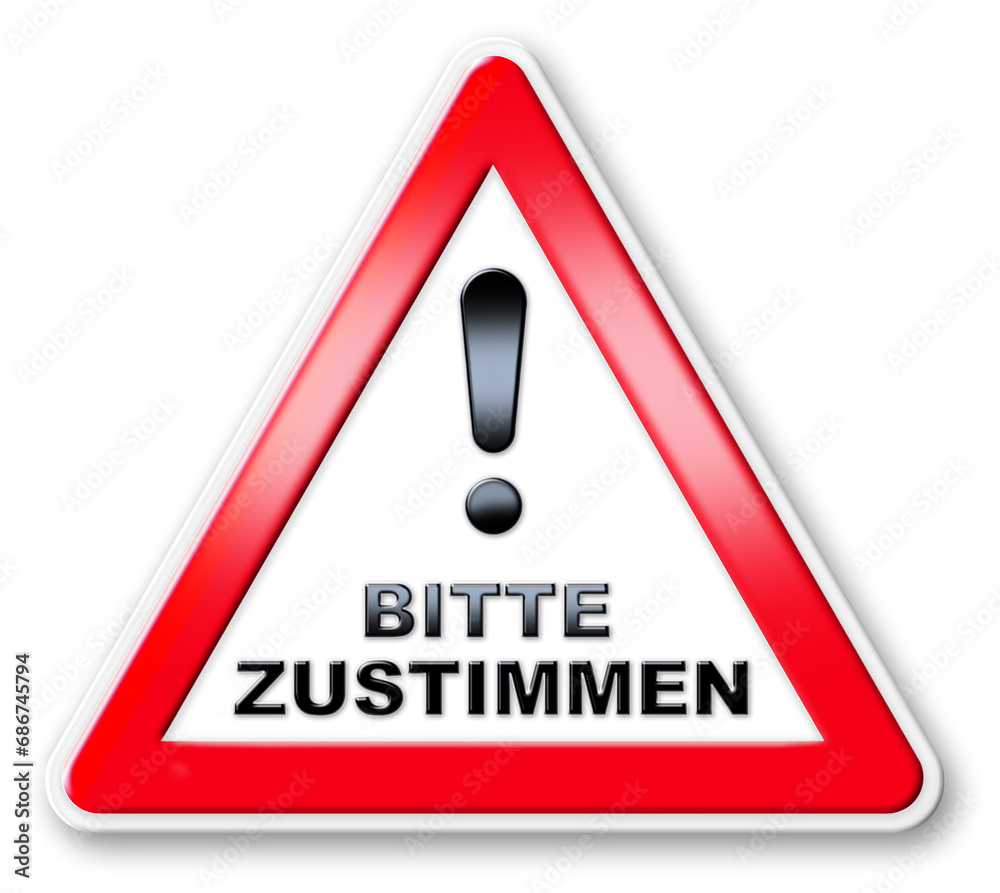 SCHILD ZUSTIMMUNG 3D SCHILD ZUSTIMMUNG 3D