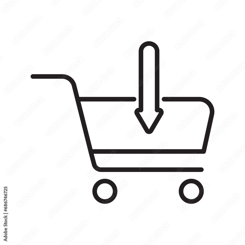 Shopping Cart Icon Vector, Shopping Trolley Icon, Shopping Cart Logo, Container For Goods And Products, Economic Symbol Design Element, Cart Symbol Silhouette, Retail Design Element Shopping Cart Icon Vector, Shopping Trolley Icon, Shopping Cart Logo, Container For Goods And Products, Economic Symbol Design Element, Cart Symbol Silhouette, Retail Design Element