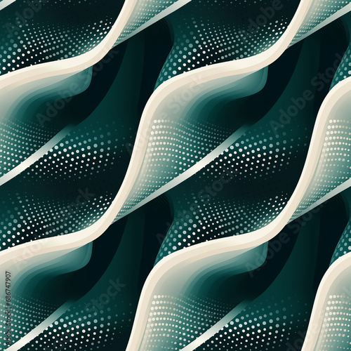 teal polka dot mobius stripe, seamless pattern background