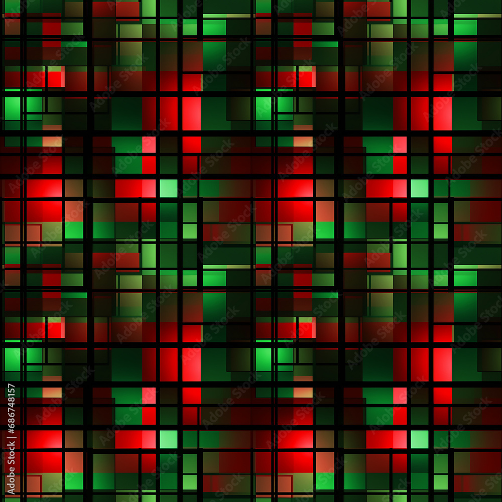 a green and red squares in pixels, seamless pattern background