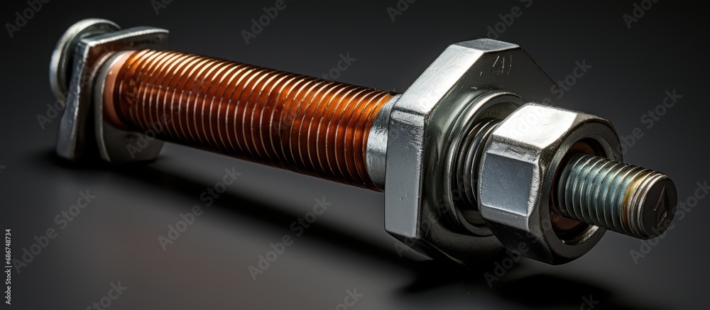 metal clamp bolt with rivet background, stainless steel metal clamp bolt with rivet background, stainless steel