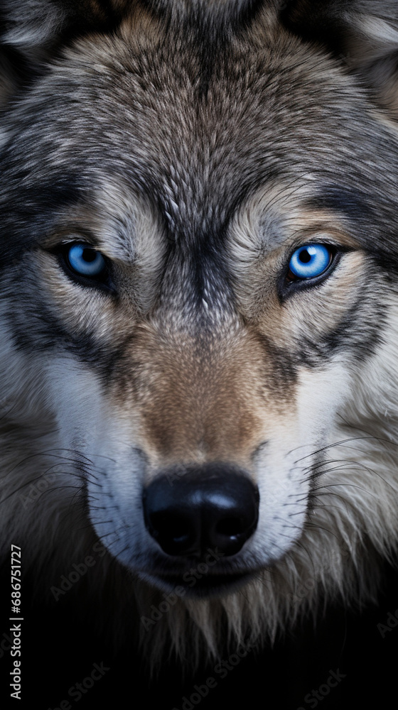 seamless wolf photo design for phone wallpaper created with Generative Ai