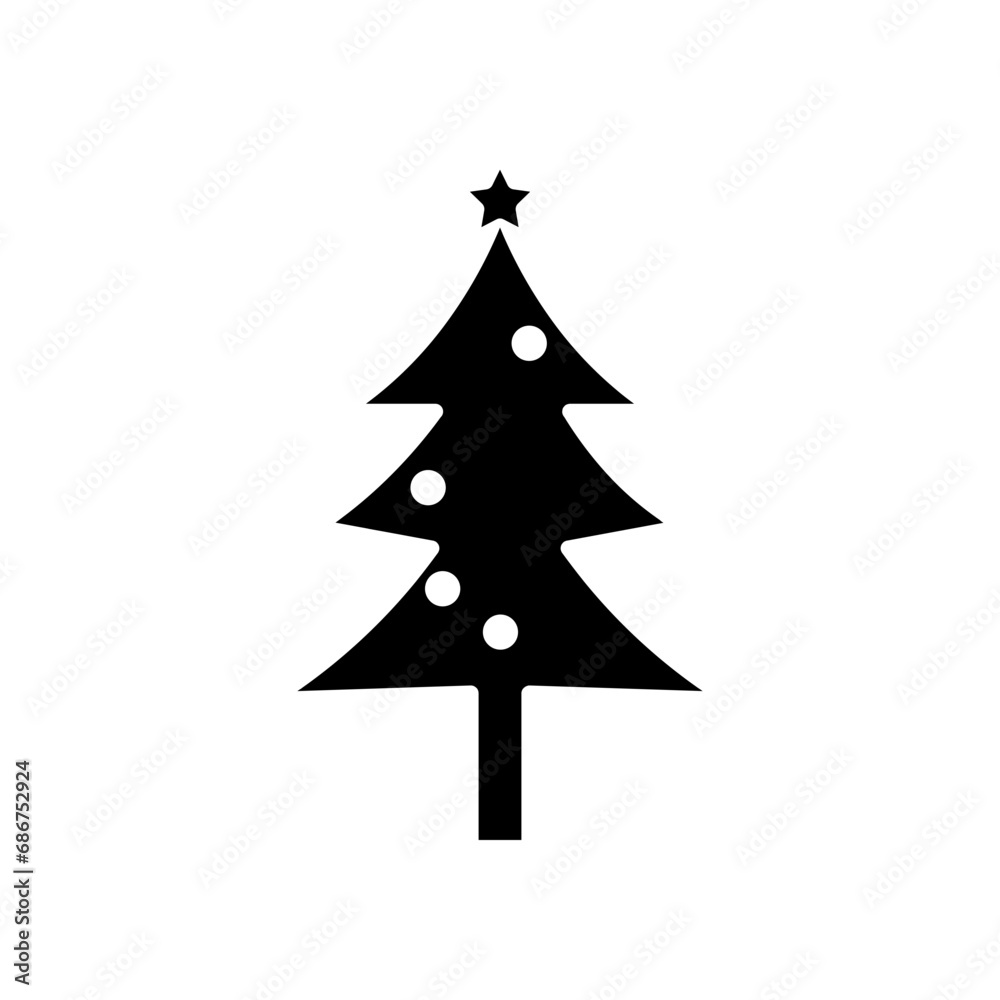 Christmas tree glyph icon Christmas tree glyph icon