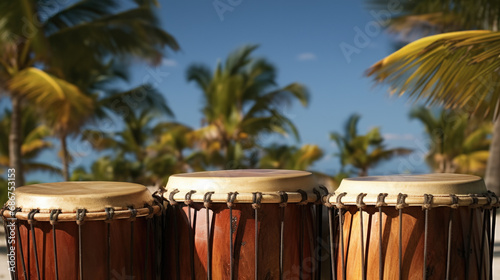 congas on a tropical beach generative ai