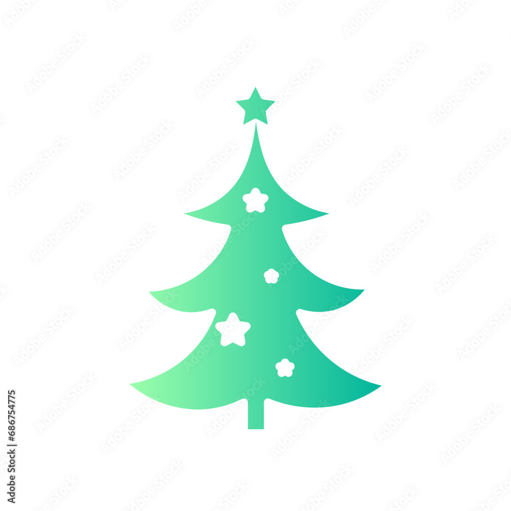 Christmas tree gradient icon Christmas tree gradient icon