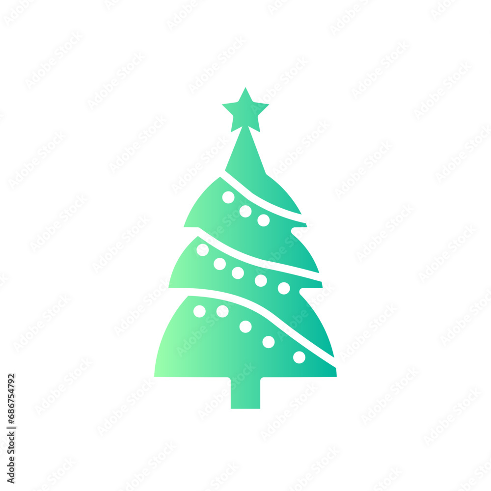 Christmas tree gradient icon Christmas tree gradient icon
