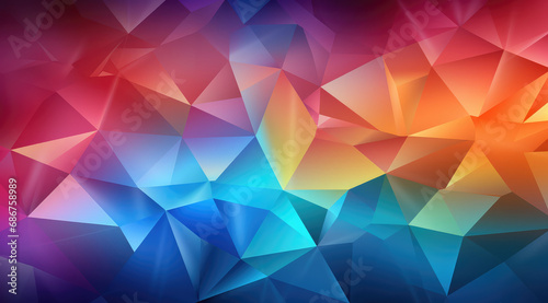  A vivid mosaic of geometric triangles forming a colourful  abstract gradient.