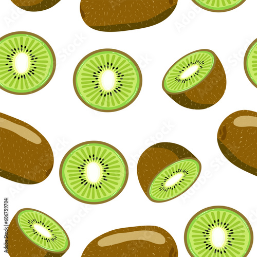 kiwi seamless pattern vector to use for wall paper background, gift wrapping paper, fabric, book, note cover and various decorate.