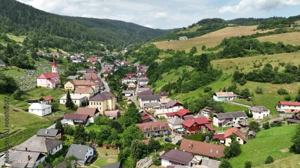 Aerial view of the village of Zakarovce in Slovakia Aerial view of the village of Zakarovce in Slovakia