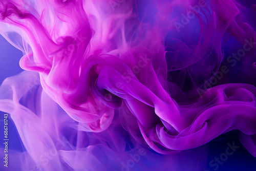 Purple smoke. Vibrant, swirling colors fill the abstract background.
