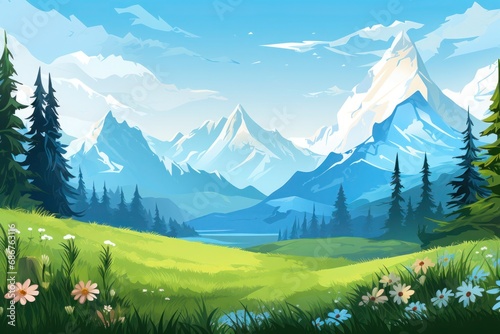 nature mountain landscape background